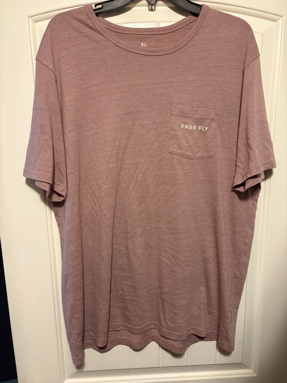 Free Fly Apparel Men's Short-Sleeve Pocket Tee in Dusty Rose